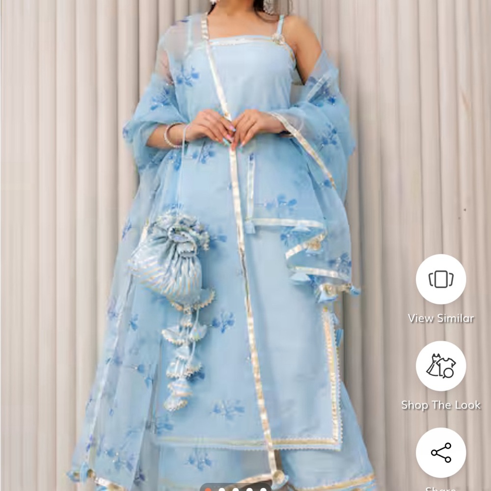 Blue Anarkali Set